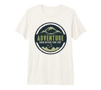 Adventure Begin Outside Your Tent Outdoor Journey Premium T-Shirt