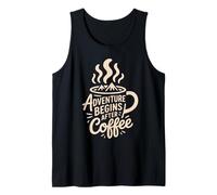 Adventure Begins After Coffee Mountain Mug Tank Top