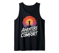 Adventure begins at the edge of comfort, Adventure Design Tank Top