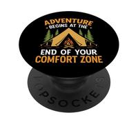 Adventure Begins At The End Of Your Comfort Zone PopSockets Adhesive PopGrip