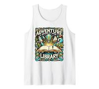 Adventure Begins at Your Library Librarian Book Lover Reader Tank Top