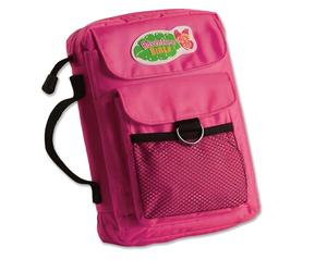 Adventure Bible Cover for Girls, Zippered, with Handle, Nylon, Pink, Medium