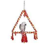 Adventure Bound LARGE 45 CM COTTON ROPE TRIANGLE BIRD TOY SWING AFRICAN GREY