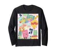 Adventure Collage: Passport, Maps, Airplane, Travel Vibes Long Sleeve T-Shirt