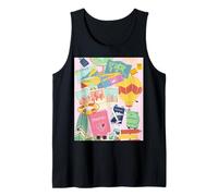 Adventure Collage: Passport, Maps, Airplane, Travel Vibes Tank Top