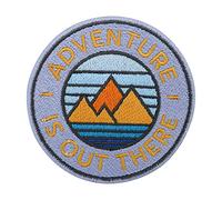 Adventure Collection: Adventure is Out There Iron-on Patch | Hiking Outdoor Embroidery Patch, Iron on Patches, Mountain ironable Patch, Hiker Backpacks Badges Finally Home