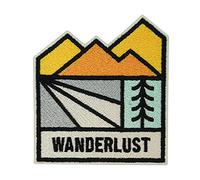 Adventure Collection: Wanderlust Trees and Mountains Iron-On Patch | Hiking Iron on Patches, Outdoor Patch, Ironable Patch, Badges, Embroidery Patch for Backpacks Finally Home