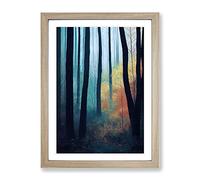 Adventure In The Forest Framed Print for Living Room Bedroom Home Office Décor, Wall Art Picture Ready to Hang, Oak A2 Frame (64 x 46 cm)