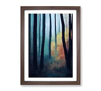 Adventure In The Forest Framed Print for Living Room Bedroom Home Office Décor, Wall Art Picture Ready to Hang, Walnut A2 Frame (64 x 46 cm)