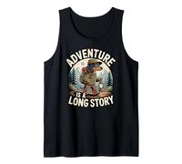 Adventure is a Long Story, Cute Weiner Dog with a Backpack Tank Top