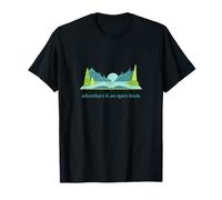 Adventure is an Open Book Nature Loving Backpacker Gift T-Shirt