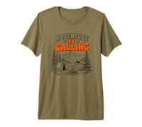 Adventure is Calling Camping Outdoor Graphic Tee Premium T-Shirt
