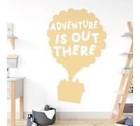 Adventure is Out There - Balloons Flying House - UP Movie Inspired Decal Wall Sticker [Large] [Cream]