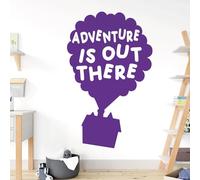 Adventure is Out There - Balloons Flying House - UP Movie Inspired Decal Wall Sticker [XLarge] [Purple]