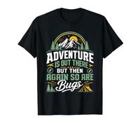 Adventure is Out There But Then Again So are Bugs Value Graphic T-Shirt, Men, Black, L