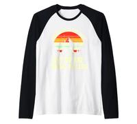 Adventure is Out There Funny Camping Retro Design Raglan Baseball Tee