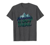 Adventure is Out There Mountain Camping T-Shirt, Men, Dark Heather Grey, XL