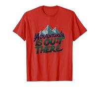Adventure is Out There Mountain Camping T-Shirt, Men, Red, XL