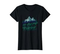 Adventure is Out There Mountain Camping T-Shirt, Women, Black, XL