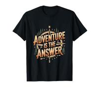 Adventure Is the Answer - Compass Outdoor Explorer Art T-Shirt