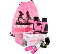 Adventure Kidz Outdoor Exploration Kit, Children’s Binoculars, Flashlight, Compass, Fox Whistle, Magnifying Glass, Backpack. Great Gift Set for STEM, Pretend Play, Ages 3+