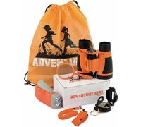 Adventure Kidz Outdoor Exploration Kit, Children’s Binoculars, Flashlight, Compass, Fox Whistle, Magnifying Glass, Backpack. Great Gift Set for STEM, Pretend Play, Ages 3+ Boys Girls