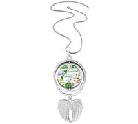 Adventure Life Brazil Journey Brazil Pendant Angel Wings Rotating Necklace Jewelry