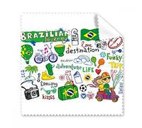 Adventure Life Do Not Disturb Relax Brazil Journey Brazil Culture Element Glasses Cloth Cleaning Cloth Gift Phone Screen Cleaner 5pcs