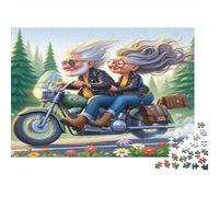 Adventure Motorcycle 1000 Piece Paper Jigsaw Puzzle for Adults Brain Training Eco Material Home Decor Art Puzzle 38x26cm/1000pcs