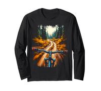 Adventure Mountain Biking Scenic Trail View Long Sleeve T-Shirt
