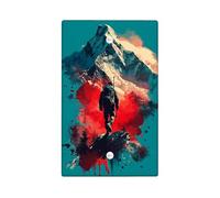 Adventure Mountain Light Switch Cover Plate/Outlet Covers, Vibrant Red and Teal with Nature Scene, Artful Design for Home Decor, Thermoplastic Wall Plates, Standard Size Blank Cover Plate