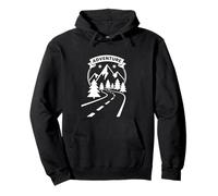 Adventure Mountain Road Scenic Outdoors Graphic Art Design Pullover Hoodie