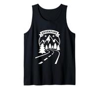 Adventure Mountain Road Scenic Outdoors Graphic Art Design Tank Top