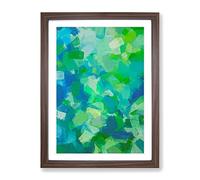 Adventure Of The West Abstract Framed Wall Art Print A2 Walnut