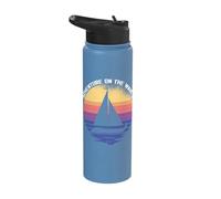Adventure On The Waves Retro Yacht Stainless Steel Insulated Water Bottle