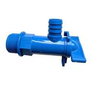 ADVENTURE OUTDOOR SUPPLIES Blue Fresh Water Drainage Tap - 3/4" BSP Outlet for 25mm Hose - Caravan & Motorhome Onboard Tank Drain Valve - Plastic Gravity Drain Tap