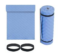 ADVENTURE PEAKS Camping Mat Waterproof EVA Foam Exercise Mat Extra Thick 1.5 CM Lightweight Yoga Mats with Elastic Straps Ideal for Exercise, Camping & Travelling