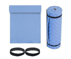ADVENTURE PEAKS Camping Mat Waterproof EVA Foam Exercise Mat Extra Thick 1.5 CM Lightweight Yoga Mats with Elastic Straps Ideal for Exercise, Camping & Travelling