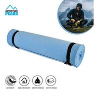 Adventure Peaks Camping Mat Yoga Mat Eva Foam Roll Up Sleeping Picnic Exercises Mat With Elastic Straps Blue