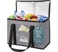 ADVENTURE PEAKS Cooler Bag Insulated Lunch Bag 30 Litres - Leak Resistant Cool Box With Handle Shoulder Straps & Pocket - Thermal Cool Bags For Food and Drink Picnic Camping Beach Travel BBQ