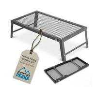 Adventure Peaks Foldable Camping Grill - 63 x 30 x 17 cm Portable Barbecue with Steel Mesh, Foldable Legs, Compact Travel Grill for Camping, Picnic & Outdoor Cooking