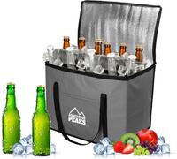 Adventure Peaks Insulated Cooler Bag Waterproof Leak Resistant Cool Box Lunch Bag With Handle Shoulder Straps & Pocket Thermal Bag