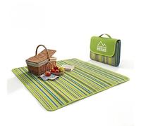 ADVENTURE PEAKS Picnic Blanket 200x200cm - Foldable Picnic Mat with PVC Water Resistant Backing - Portable Beach Blanket, Outdoor Picnic Rug for Camping, Garden & Travel