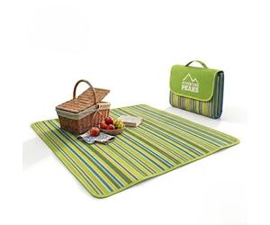 ADVENTURE PEAKS Picnic Blanket 200x200cm - Foldable Picnic Mat with PVC Water Resistant Backing - Portable Beach Blanket, Outdoor Picnic Rug for Camping, Garden & Travel