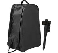 ADVENTURE PEAKS Wellington Boot Bag Water Resistant Welly Boot Bags for Adults - Dust Resistant Walking Boot Bag with Handle & Dual Zip - Wellie Boot Bag for Car, Travel & Outdoor Storage (Black)