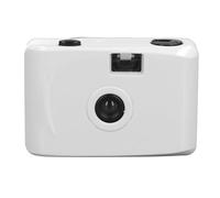 Adventure-Ready 35mm Reusable Film Camera with Case for Snorkeling and Outdoor Use, F/9 28MM Lens for Vintage Photography (White Pink)