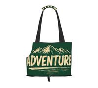 Adventure Script Word Pet Carrier Bag-Foldable Travel Tote For Small Dogs Cats, Portable Soft Sided Pet Crate With Seatbelt For Cat Puppy