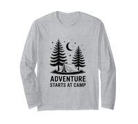 Adventure Starts at Camp Wilderness Camping Long Sleeve T-Shirt
