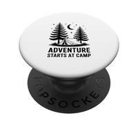 Adventure Starts at Camp Wilderness Camping PopSockets Adhesive PopGrip