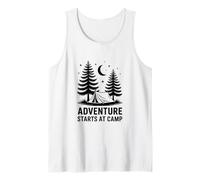Adventure Starts at Camp Wilderness Camping Tank Top